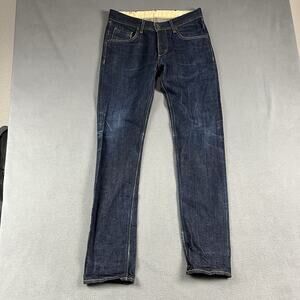 Rag & Bone Jeans Mens Size 32X33 Blue Indigo Selvedge Dark Wash Preppy Casual